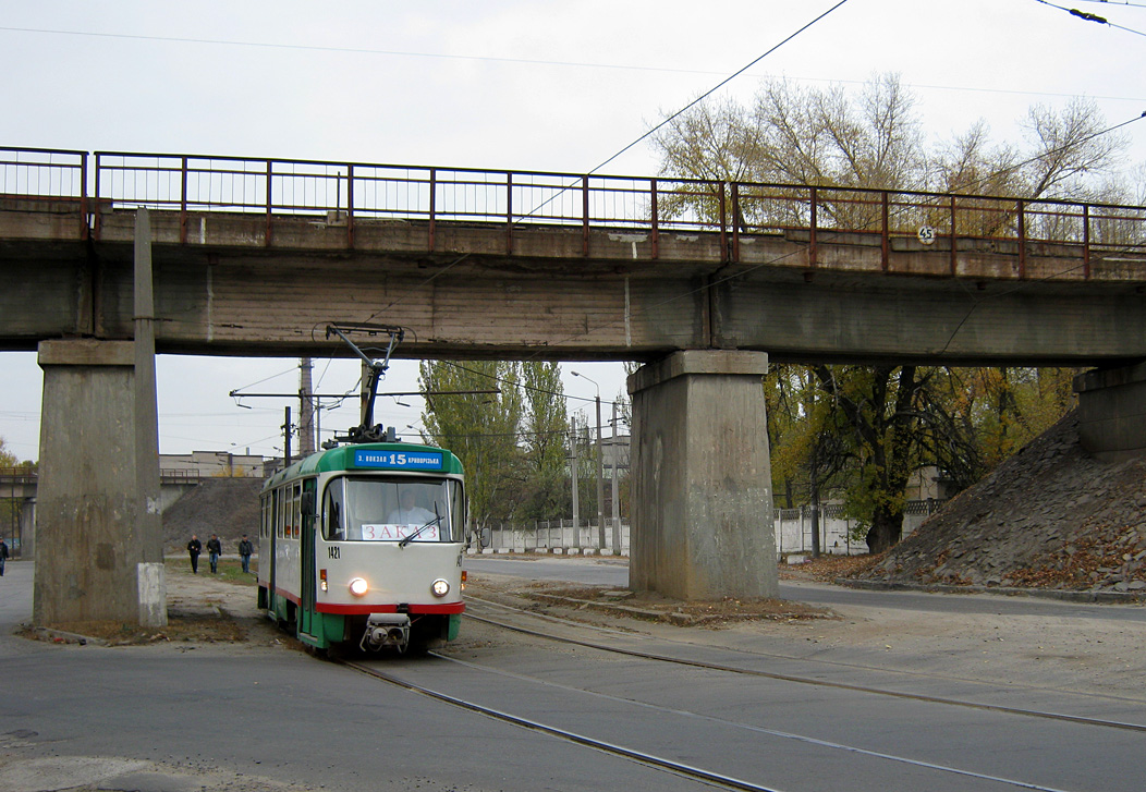 Днепр, Tatra T4DM № 1421; Днепр — Прогулка на Tatra T4DM (05.11.2011)