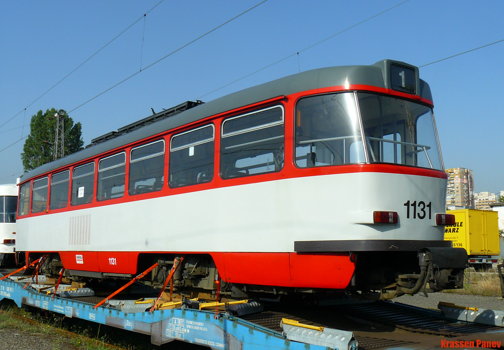 София, Tatra T4DC № 1131; София — Доставка и разтоварване на T4D-C от Хале — юли 2011 г.