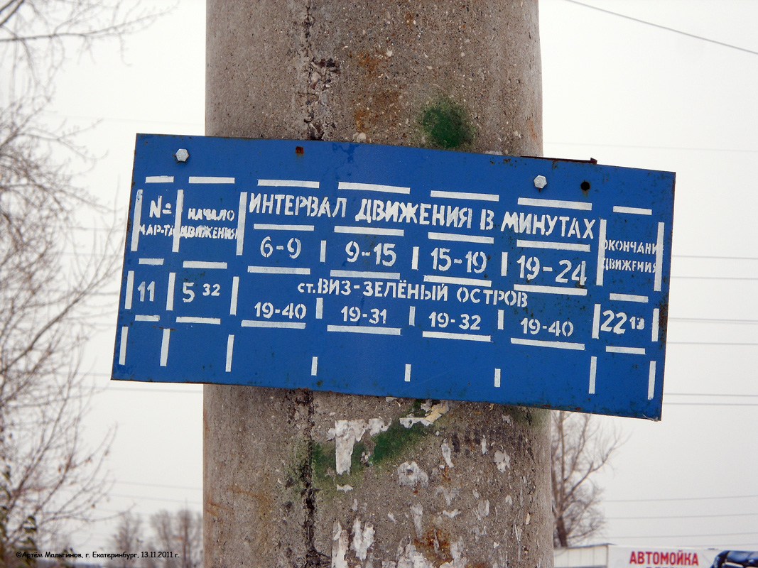 Екатеринбург — Остановочные и маршрутные трафареты
