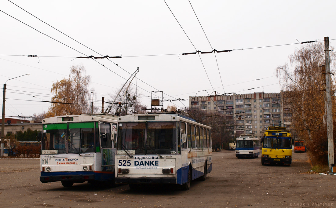 Львов, Škoda 14Tr02/6 № 514; Львов, Škoda 14Tr02/6 № 525