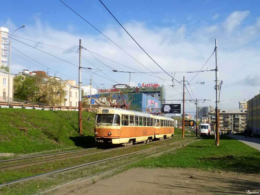 Екатеринбург, Tatra T3SU (двухдверная) № 636