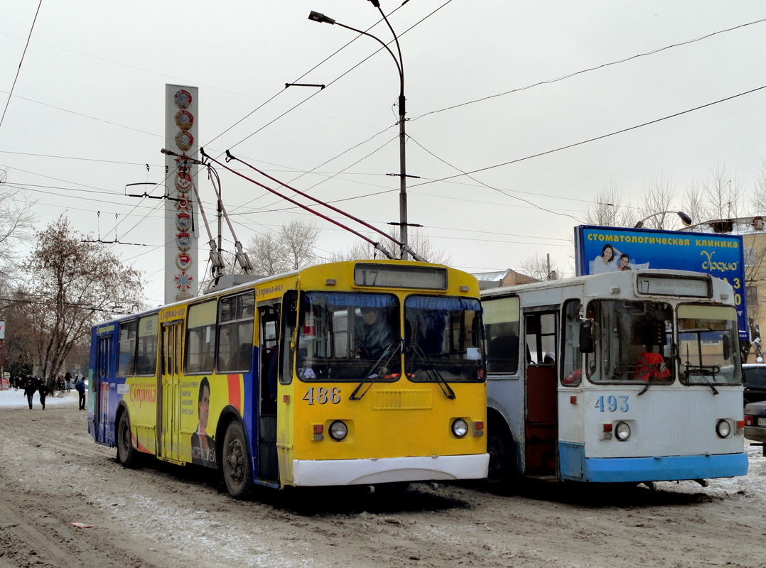 Екатеринбург, ЗиУ-682Г-016 (012) № 486; Екатеринбург, ЗиУ-682В-012 [В0А] № 493