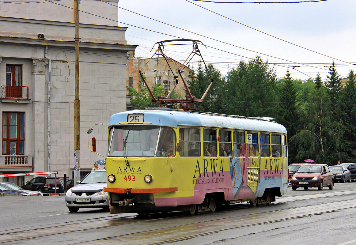 Екатеринбург, Tatra T3SU (двухдверная) № 493