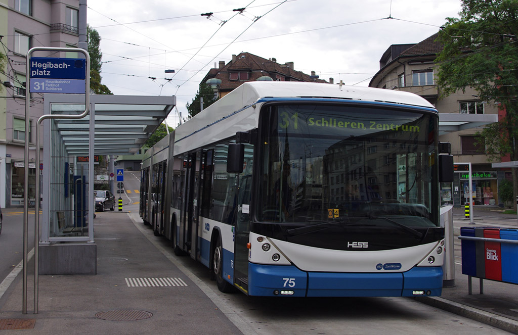 Цюрих, Hess lighTram (BGGT-N2C) № 75