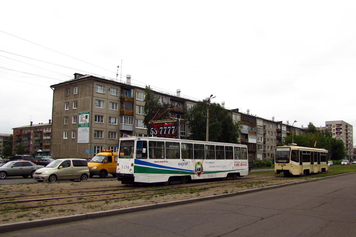 Angarsk, 71-605 (KTM-5M3) № 154; Angarsk, 71-619K № 176 Angarsk, 71-605 (KTM-5M3) № 154; Angarsk, 71-619K № 176
