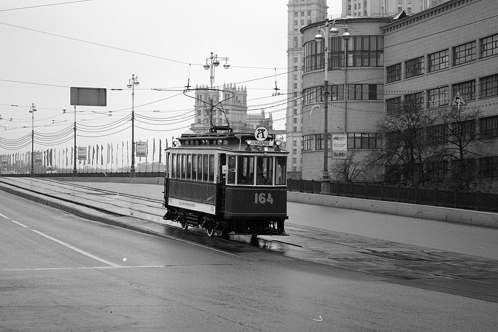 Москва, Ф (Мытищинский) № 164; Москва — Парад и выставка трамваев к 100-летию маршрута "А"; Фотомонтаж
