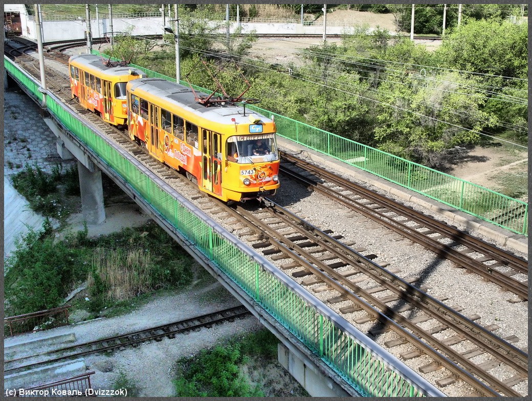 Волгоград, Tatra T3SU № 5743; Волгоград, Tatra T3SU № 5744