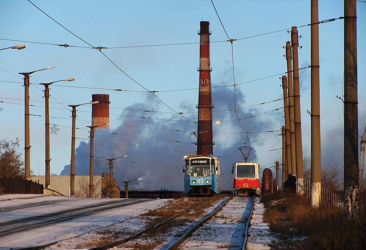 Новотроицк, 71-608КМ № 63; Новотроицк, 71-605 (КТМ-5М3) № 52