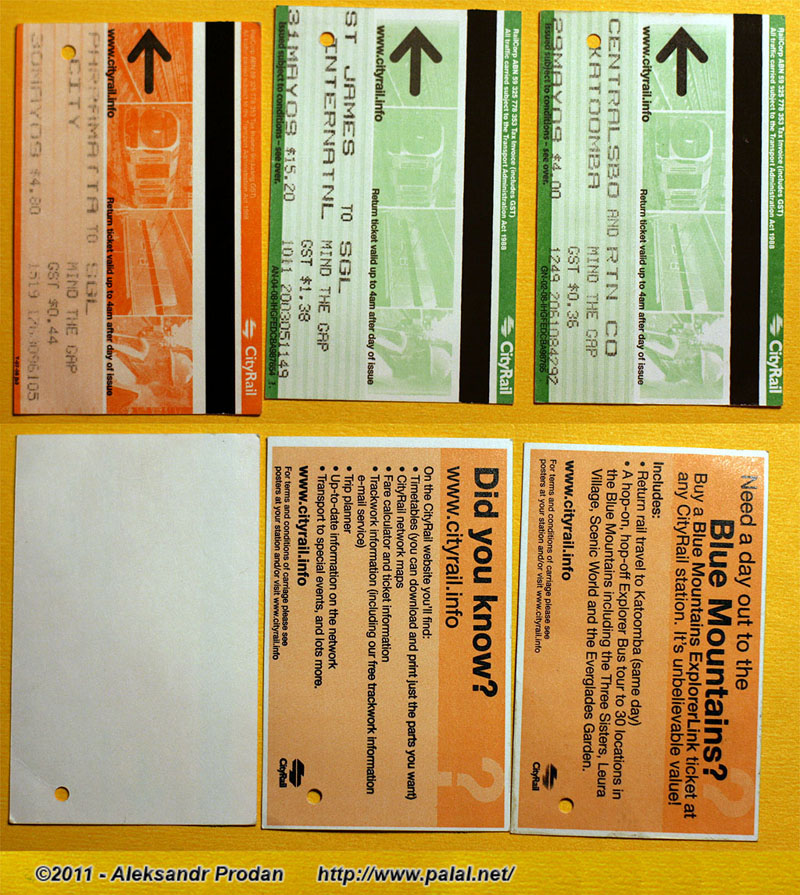 Сидней — Проездные документы