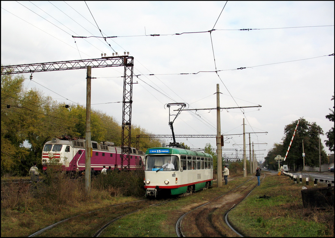 Днепр, Tatra T4DM № 1421; Днепр — Прогулка на Tatra T4DM (05.11.2011)
