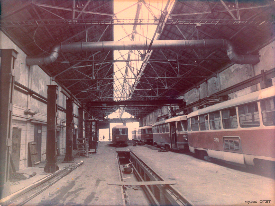 Odesa, Tatra T3SU nr. 3221; Odesa, Tatra T3SU (2-door) nr. 3212; Odesa, Tatra T3SU (2-door) nr. 3190; Odesa — Old Photos: Tramway; Odesa — Tramway Depot #2