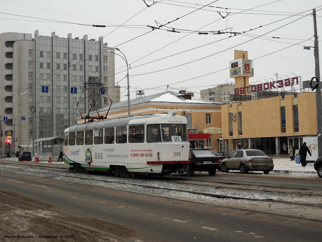 Yekaterinburg, Tatra T3SU # 592