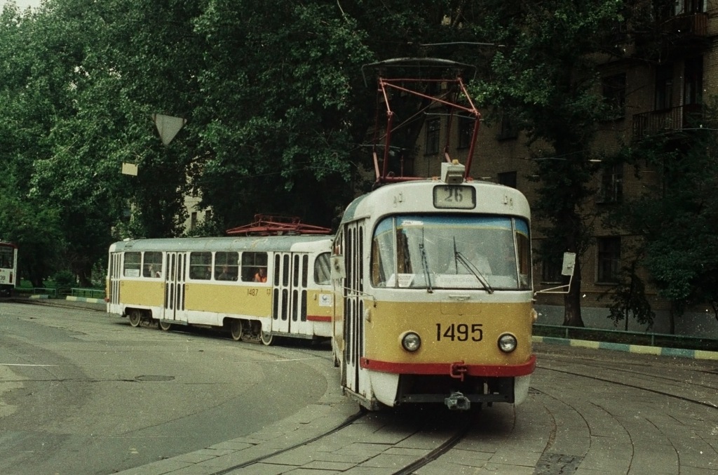 Москва, Tatra T3SU № 1495