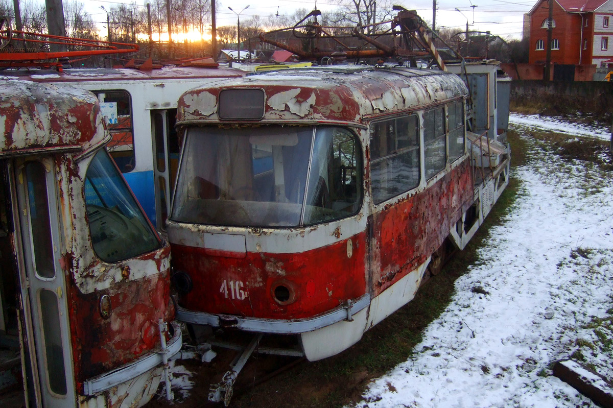 Тверь, Tatra T3SU (двухдверная) № 416; Тверь — Служебные трамваи и специальная техника