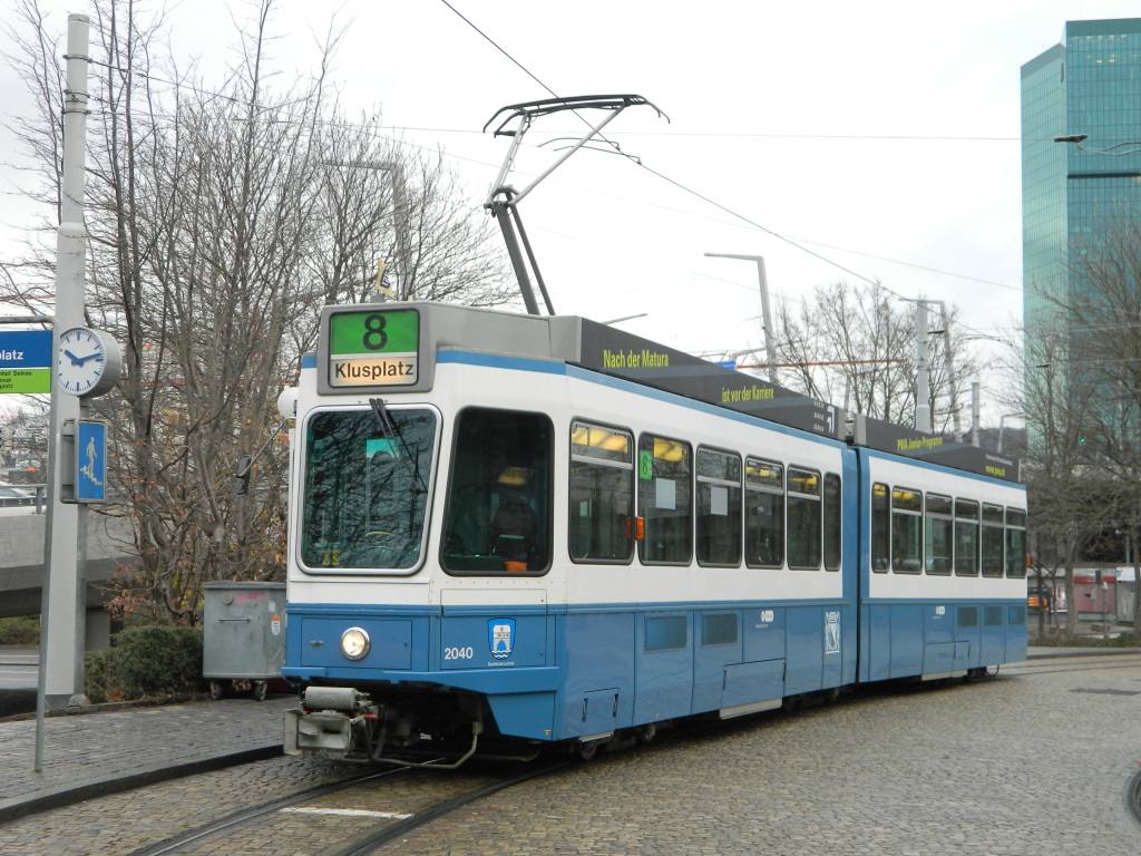 Цюрих, SWS/SWP/BBC Be 4/6 "Tram 2000" № 2040