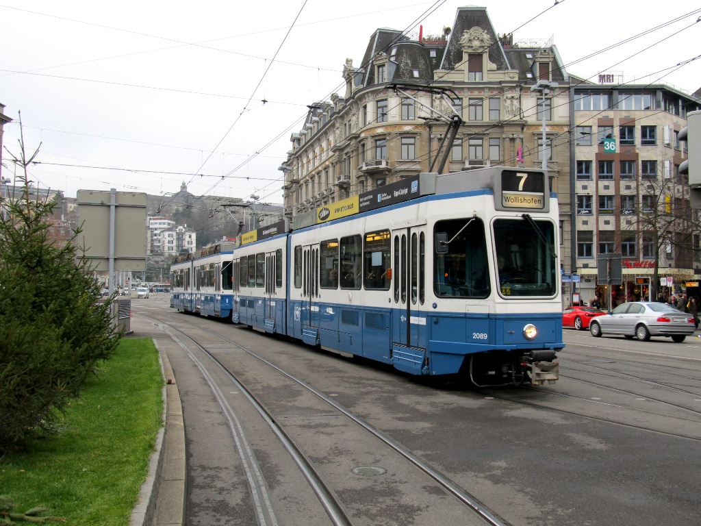 Zürich, SWP/SIG/BBC Be 4/6 "Tram 2000" č. 2089