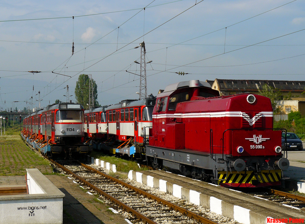 София, Tatra T4DC № 1134; София — Доставка и разтоварване на T4D-C от Хале — юли 2011 г.