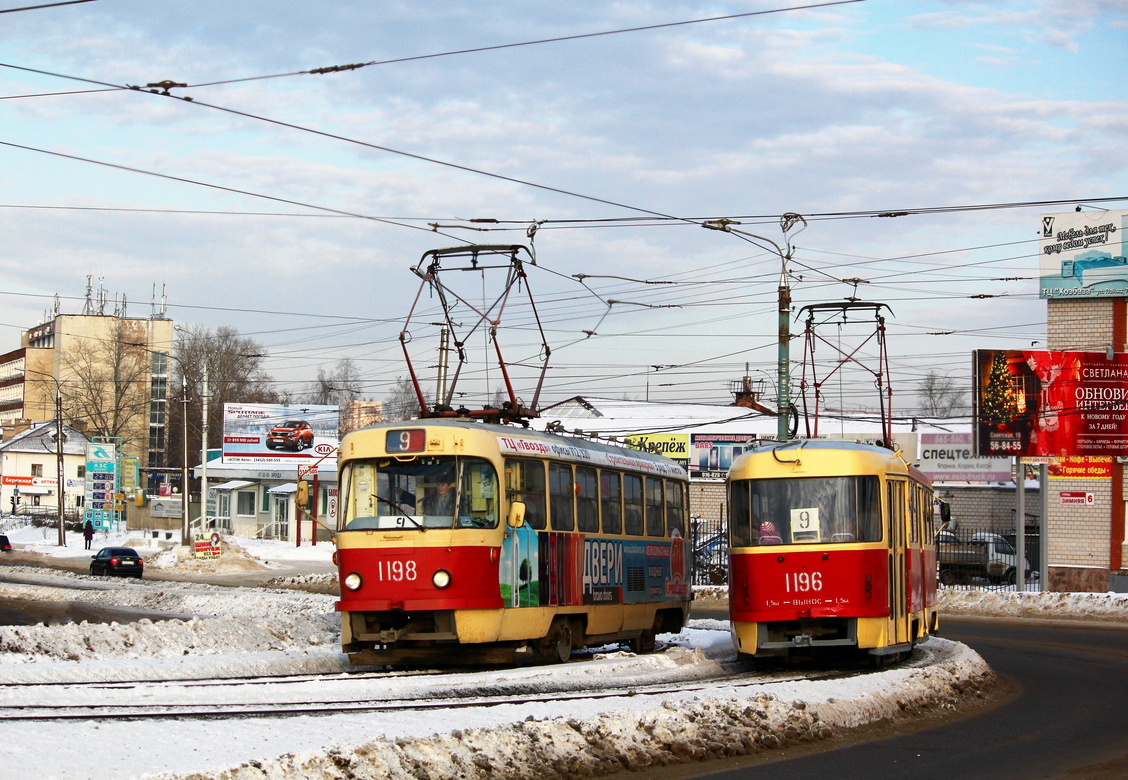 Izhevsk, Tatra T3SU Br. 1198; Izhevsk, Tatra T3SU Br. 1196