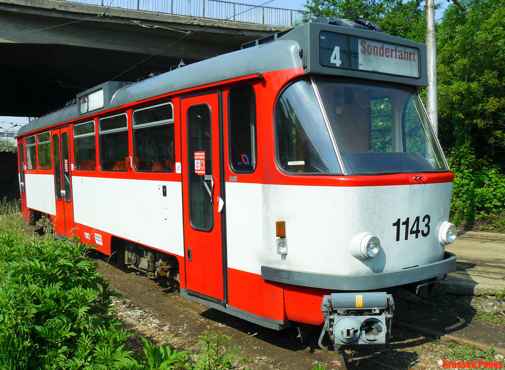 Sofia, Tatra T4DC Nr 1143; Sofia — Delivery and unloading of T4D-C in Sofia — July 2011