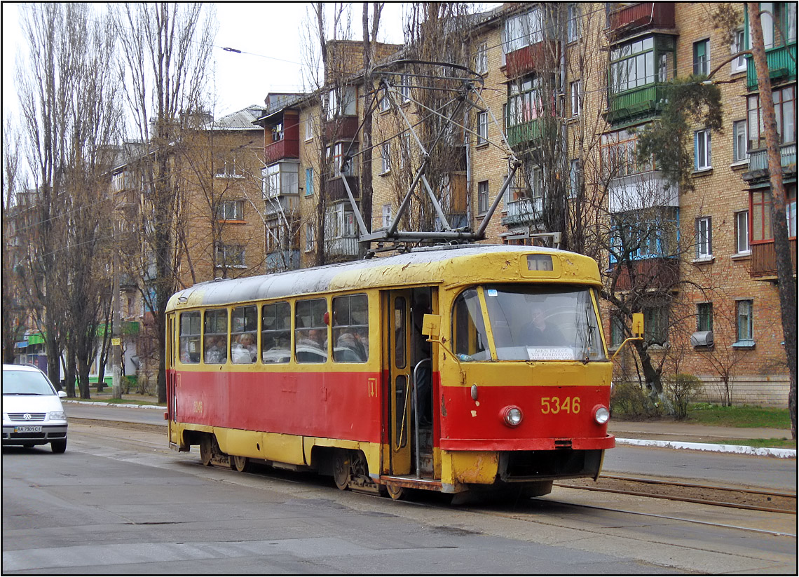 Киев, Tatra T3SU (двухдверная) № 5346