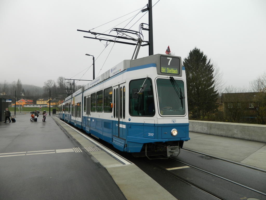 Цюрих, SWP/SIG/ABB Be 4/8 "Tram 2000 Sänfte" № 2117