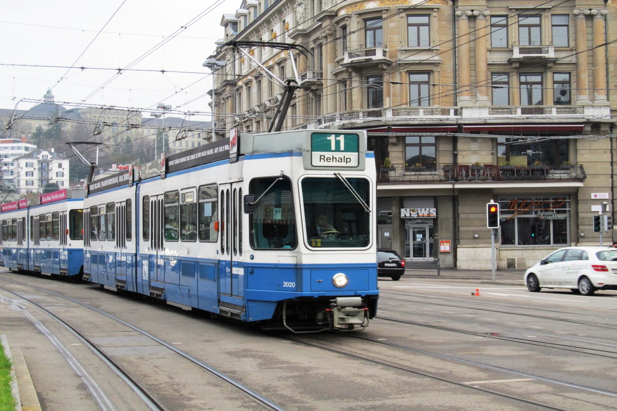 Цюрих, SWS/SWP/BBC Be 4/6 "Tram 2000" № 2020