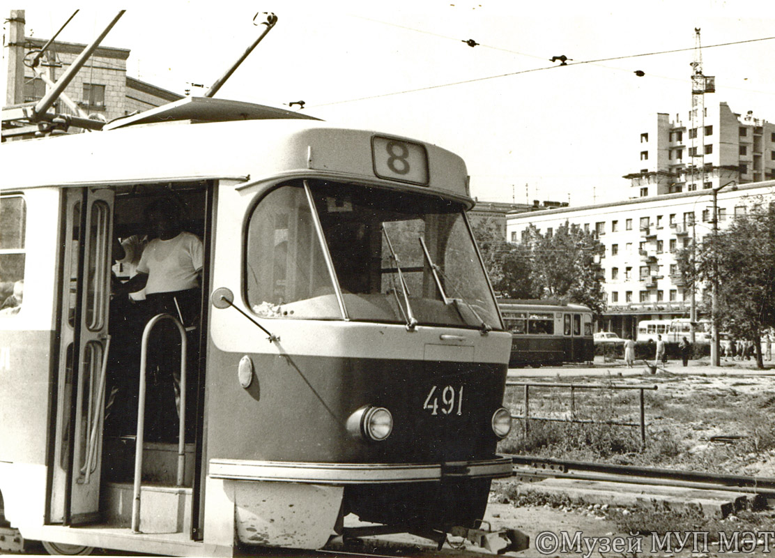 Волгоград, Tatra T3SU (двухдверная) № 491; Волгоград — Старые фотографии — Волгоград