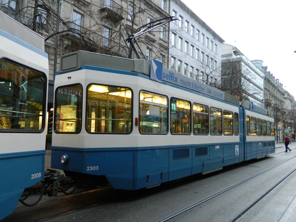 Zurich, SWS/SWP/BBC Be 4/6 "Tram 2000" (without cab) № 2303
