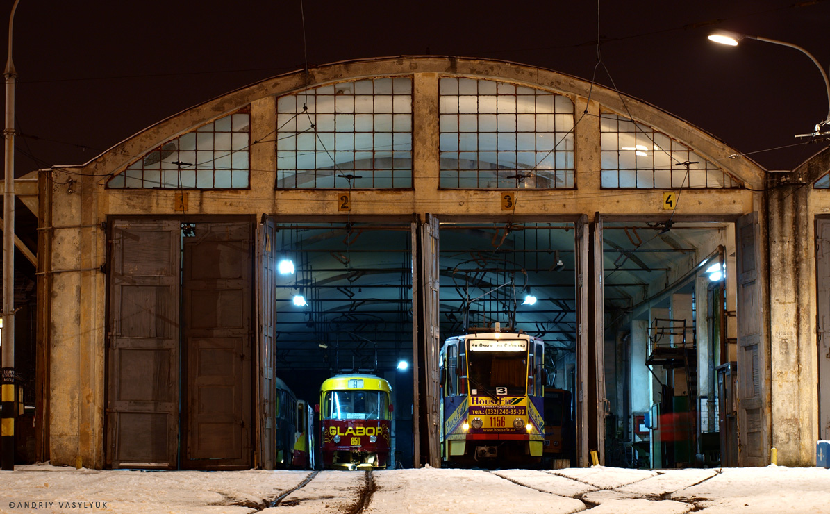 Львов, Tatra T4SU № 850; Львов, Tatra KT4D № 1156