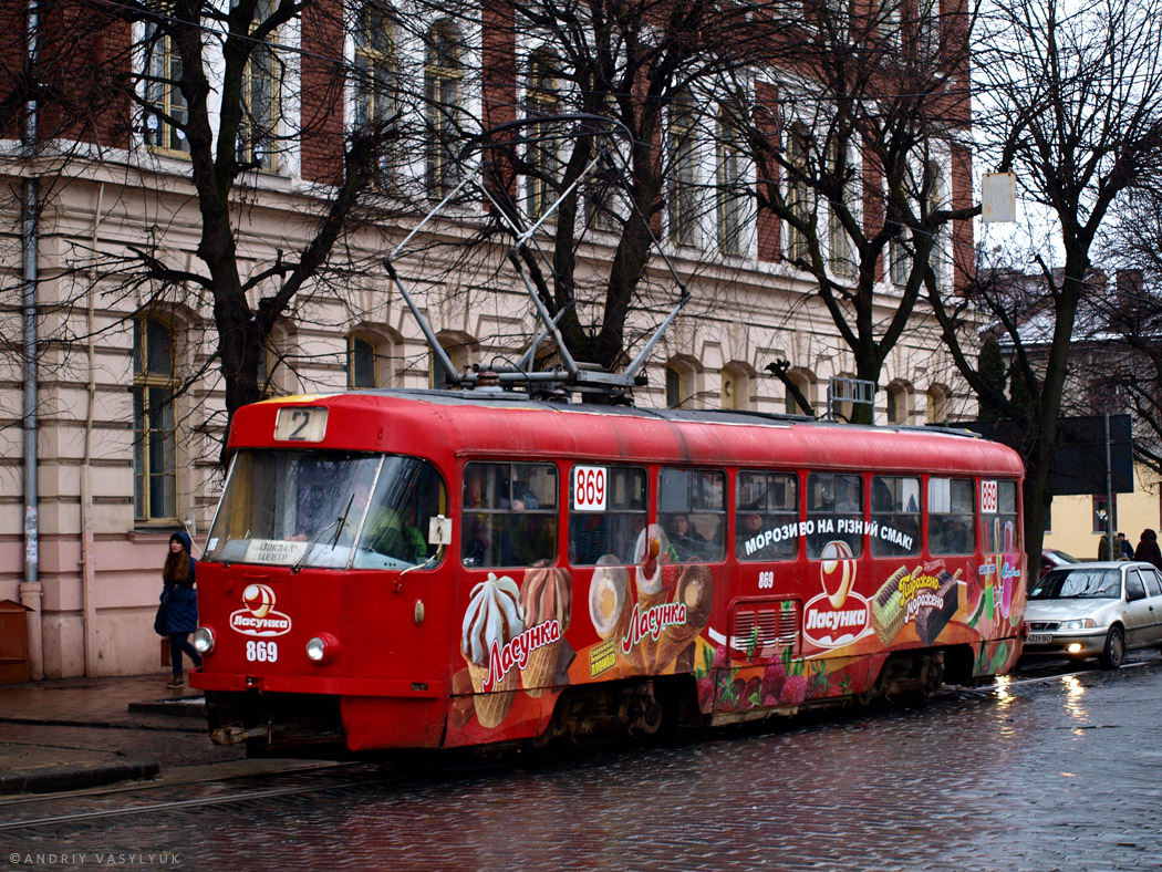 Львов, Tatra T4SU № 869