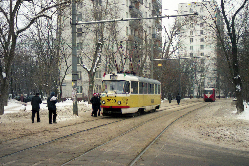Москва, Tatra T3SU № 3938