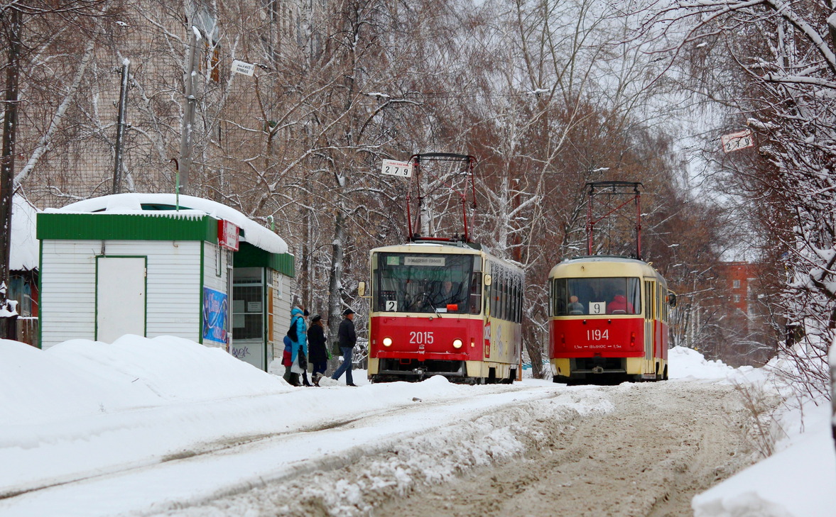 Izhevsk, Tatra T6B5SU Br. 2015; Izhevsk, Tatra T3SU Br. 1194
