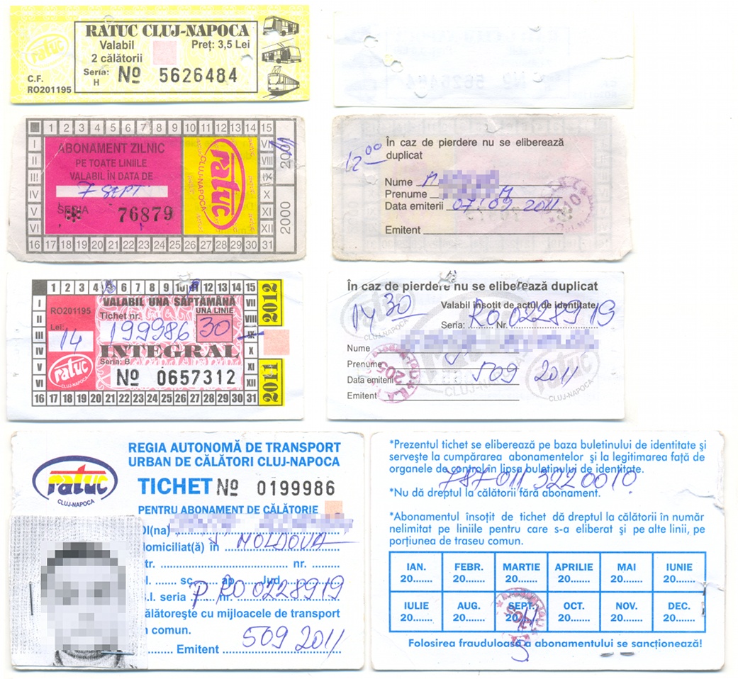 Клуж-Напока — Проездные документы