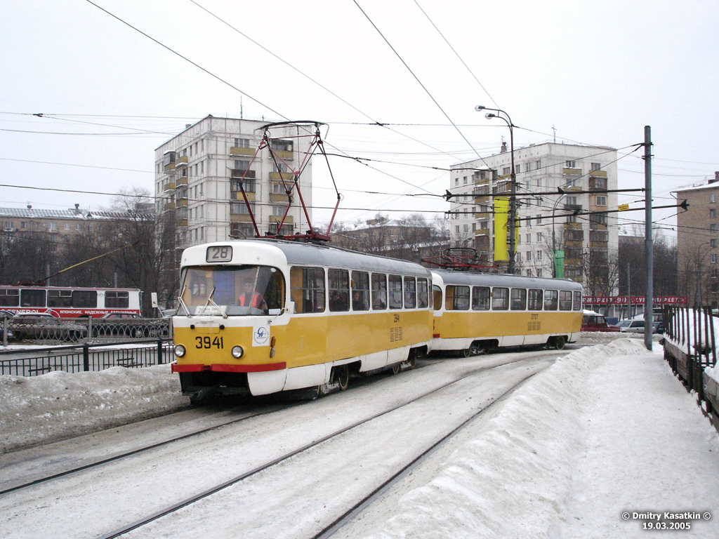 Москва, Tatra T3SU № 3941