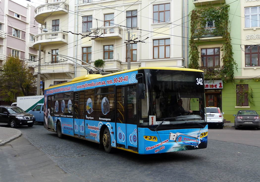 Черновцы, ЛАЗ E183D1 № 342