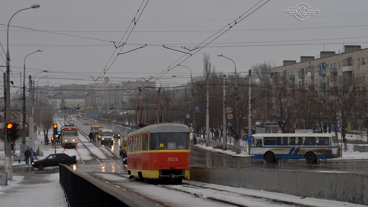 Волгоград, Tatra T3SU (двухдверная) № 3024; Волгоград, Tatra T3SU (двухдверная) № 3007