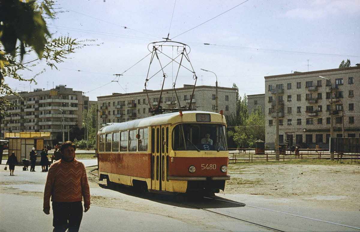 Волгоград, Tatra T3SU (двухдверная) № 5480