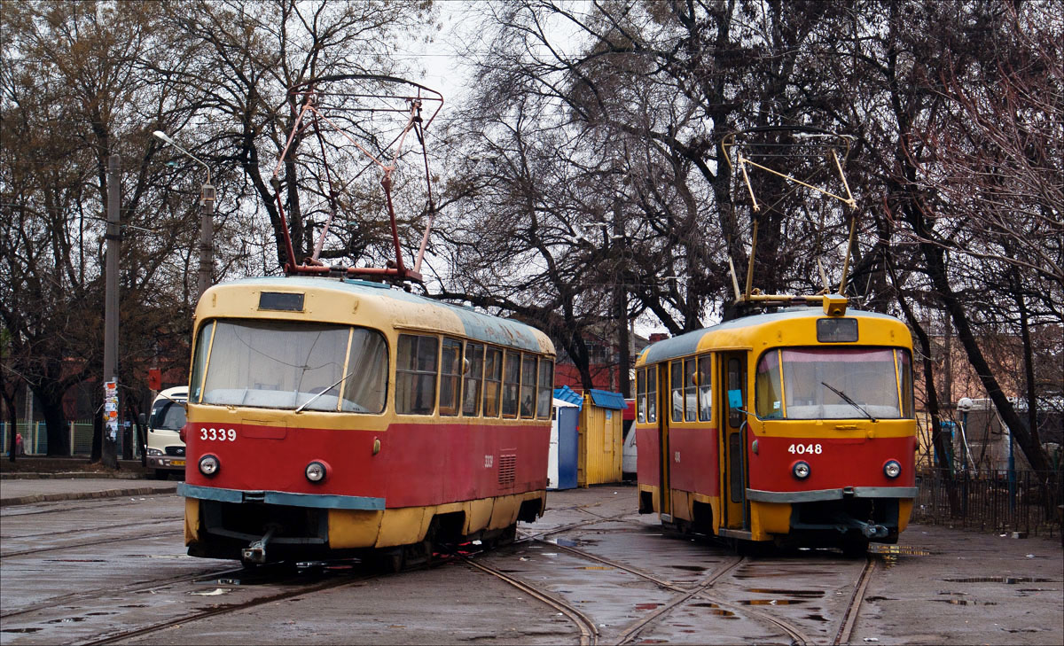 Одесса, Tatra T3SU (двухдверная) № 3339; Одесса, Tatra T3SU № 4048