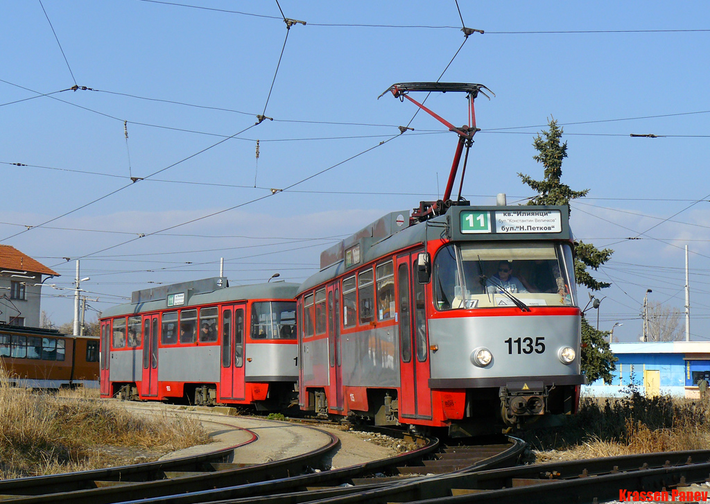 София, Tatra T4DC № 1135; София, Tatra B4DC № 193