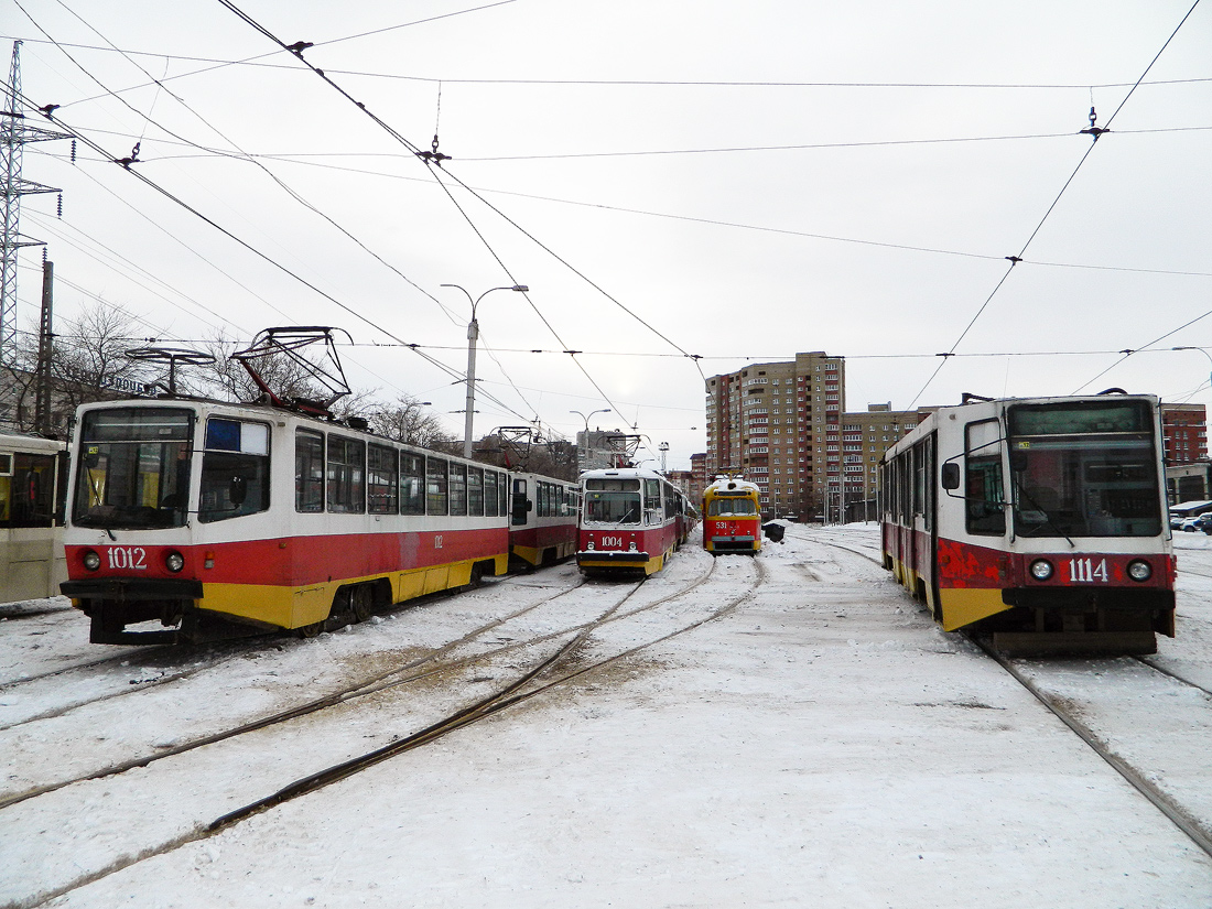 Уфа, 71-608КМ № 1012; Уфа, 71-608К № 1114; Уфа — Трамвайное депо им. С. И. Зорина