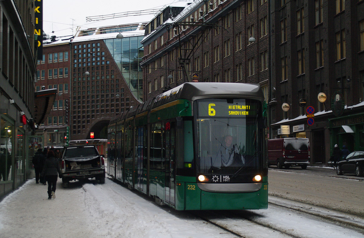 Хельсинки — Эспоо, Bombardier Variotram MLRV2 № 232 Хельсинки — Эспоо, Bombardier Variotram MLRV2 № 232