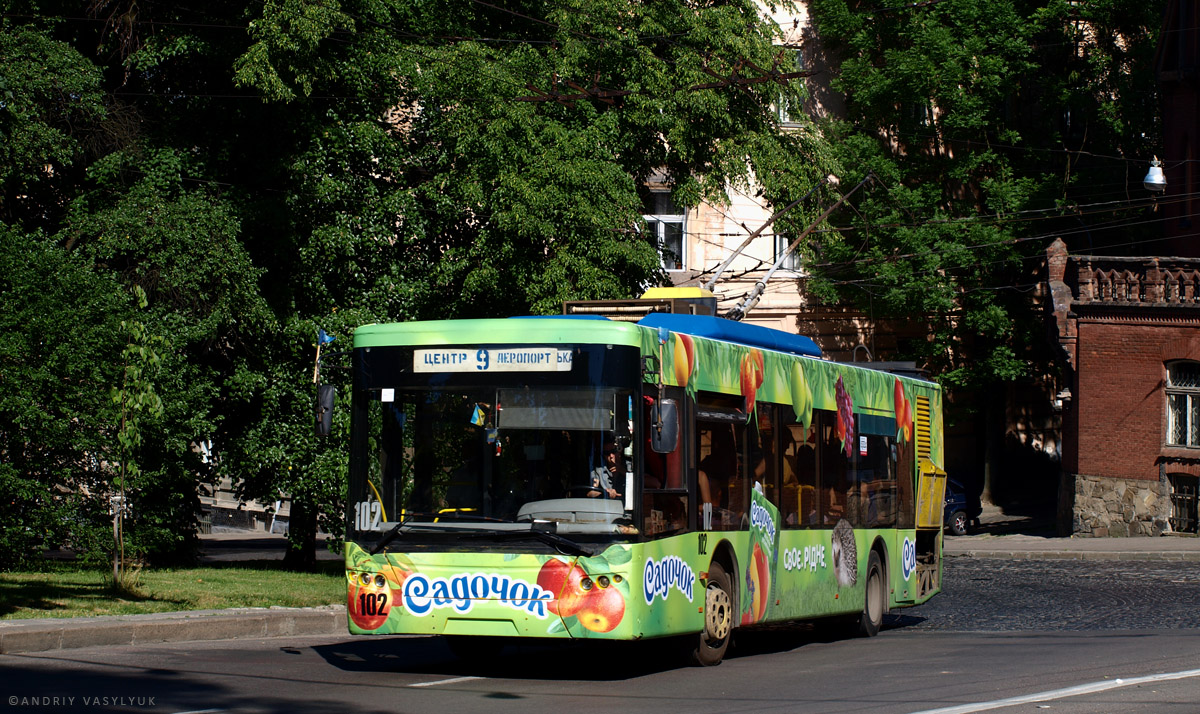 Лвов, ЛАЗ E183D1 № 102 Лвов, ЛАЗ E183D1 № 102