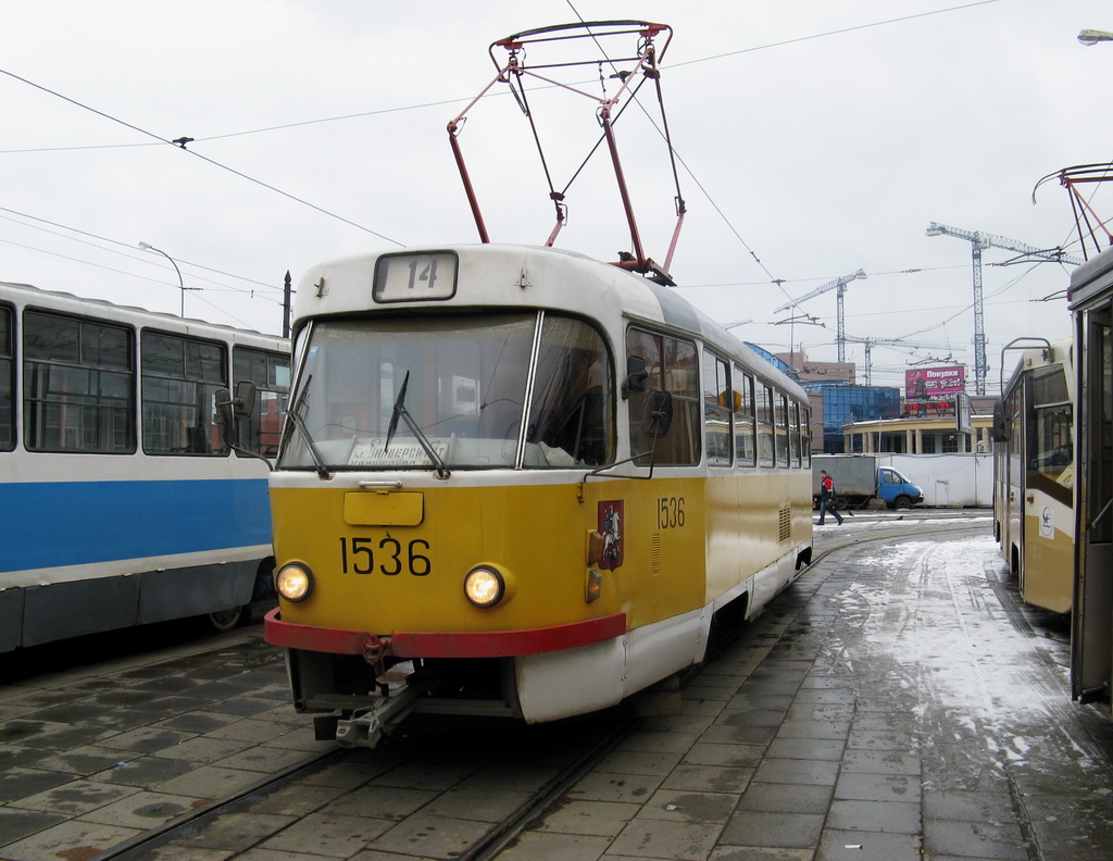 Москва, Tatra T3SU № 1536