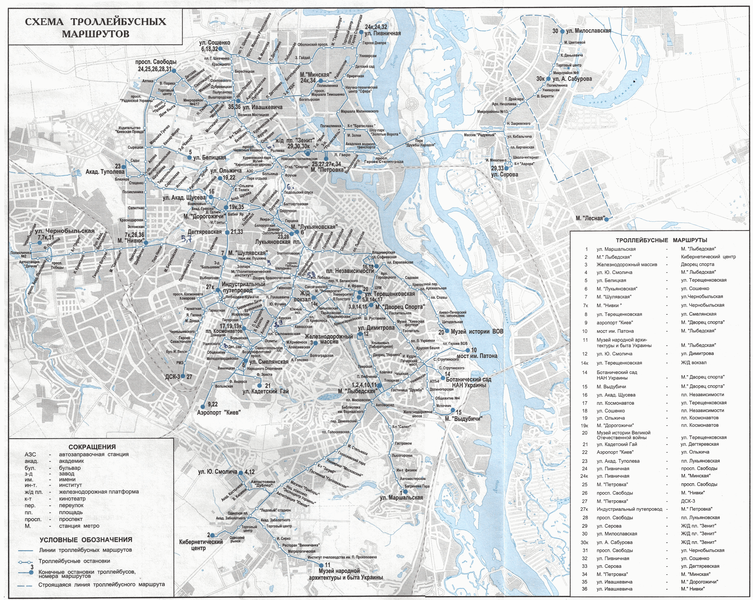 Киев — Общегородские карты и схемы