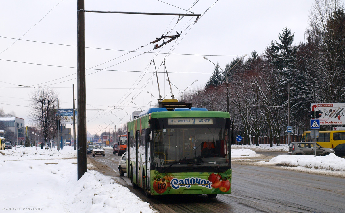 Львів, ЛАЗ E183D1 № 102 Львів, ЛАЗ E183D1 № 102