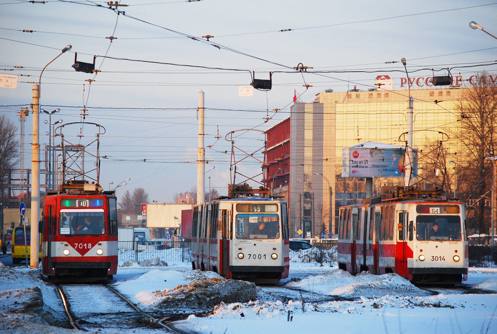 Sankt Petersburg, LVS-86K Nr 7018; Sankt Petersburg, LVS-86K Nr 7001; Sankt Petersburg, LVS-86K Nr 3014; Sankt Petersburg — Terminal stations