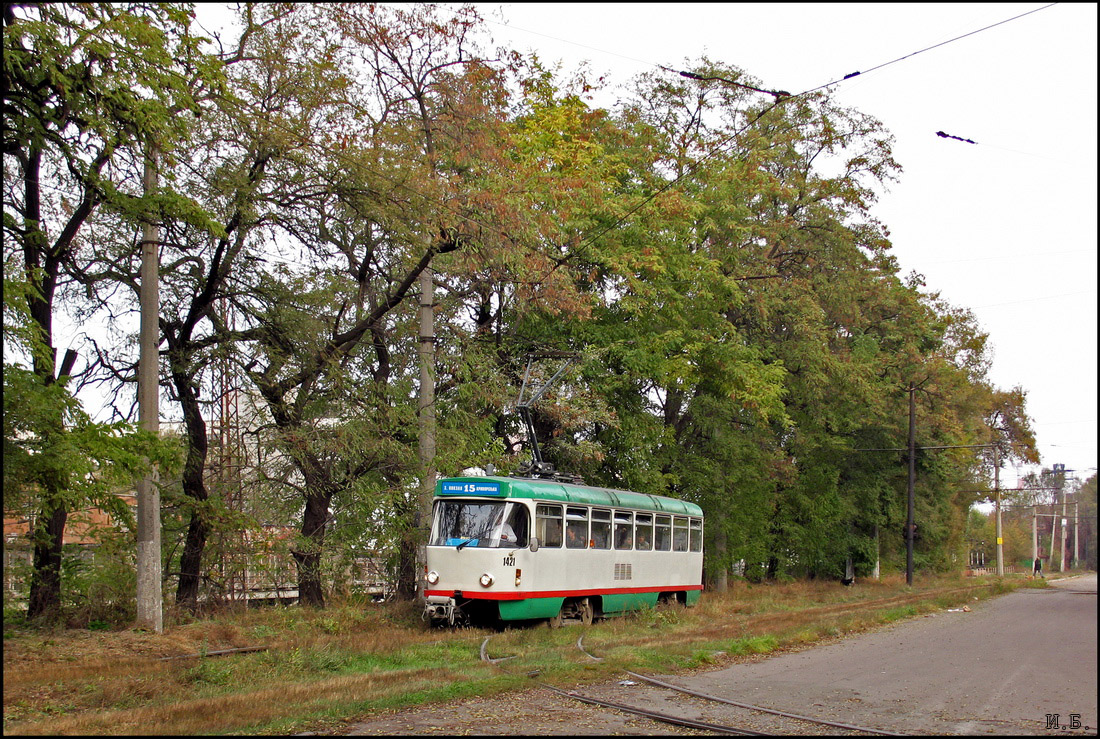 Днепр, Tatra T4DM № 1421; Днепр — Прогулка на Tatra T4DM (05.11.2011)
