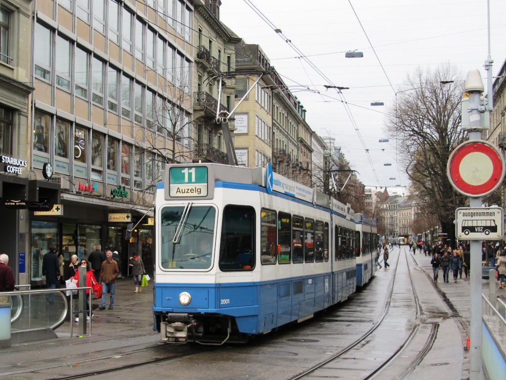 Цюрих, SWS/SWP/BBC Be 4/6 "Tram 2000" № 2001