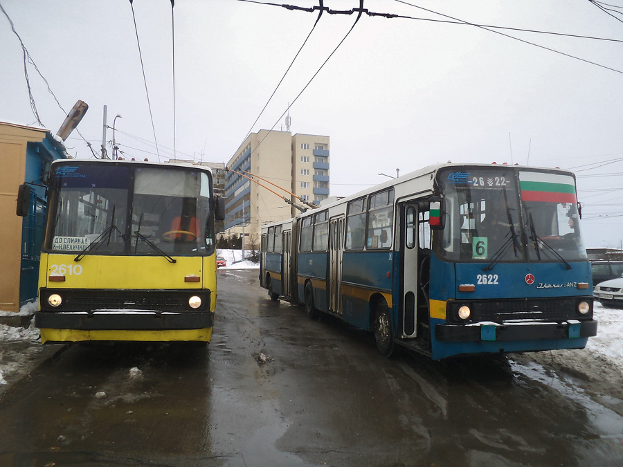 Sofia, Ikarus 280.92 № 2610; Sofia, Ikarus 280.92 № 2622 Sofia, Ikarus 280.92 № 2610; Sofia, Ikarus 280.92 № 2622