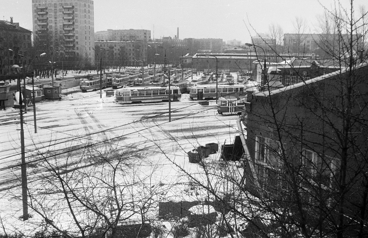 Москва — Виды с высоты; Москва — Трамвайные депо: [3] Краснопресненское. Старая территория в Ваганьково (до 2002)